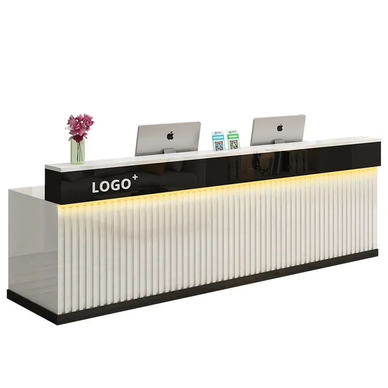 Office Furniture Bali - c13-Стойка ресепшн в скандинавском стиле, роскошная