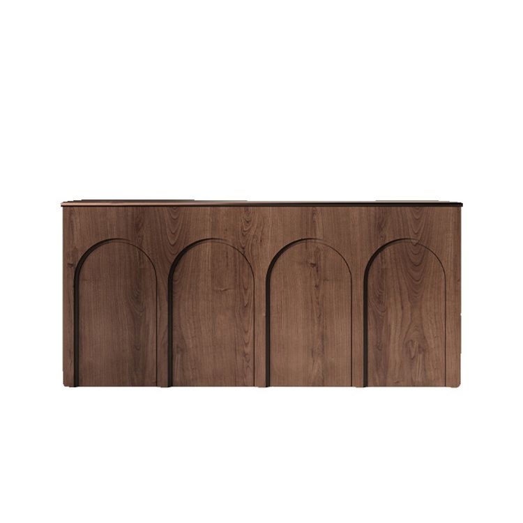Office Furniture Brands - Винтажная черная деревянная стойка ресепшн для
