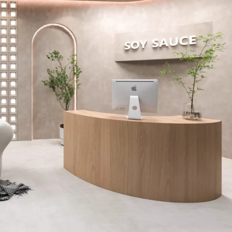 Office Furniture Bali - Изогнутый стол-ресепшн для кассира, салона красоты,