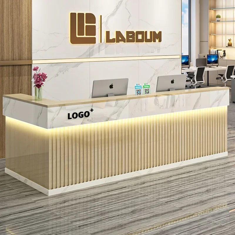 Office Furniture Bali - c13-Эстетичная современная стойка ресепшн, роскошная модная
